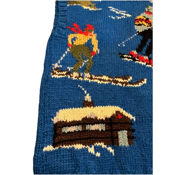 Vintage RL 83 Great Britain Hand knitted Ski Vest Wool - Picture 2 of 10